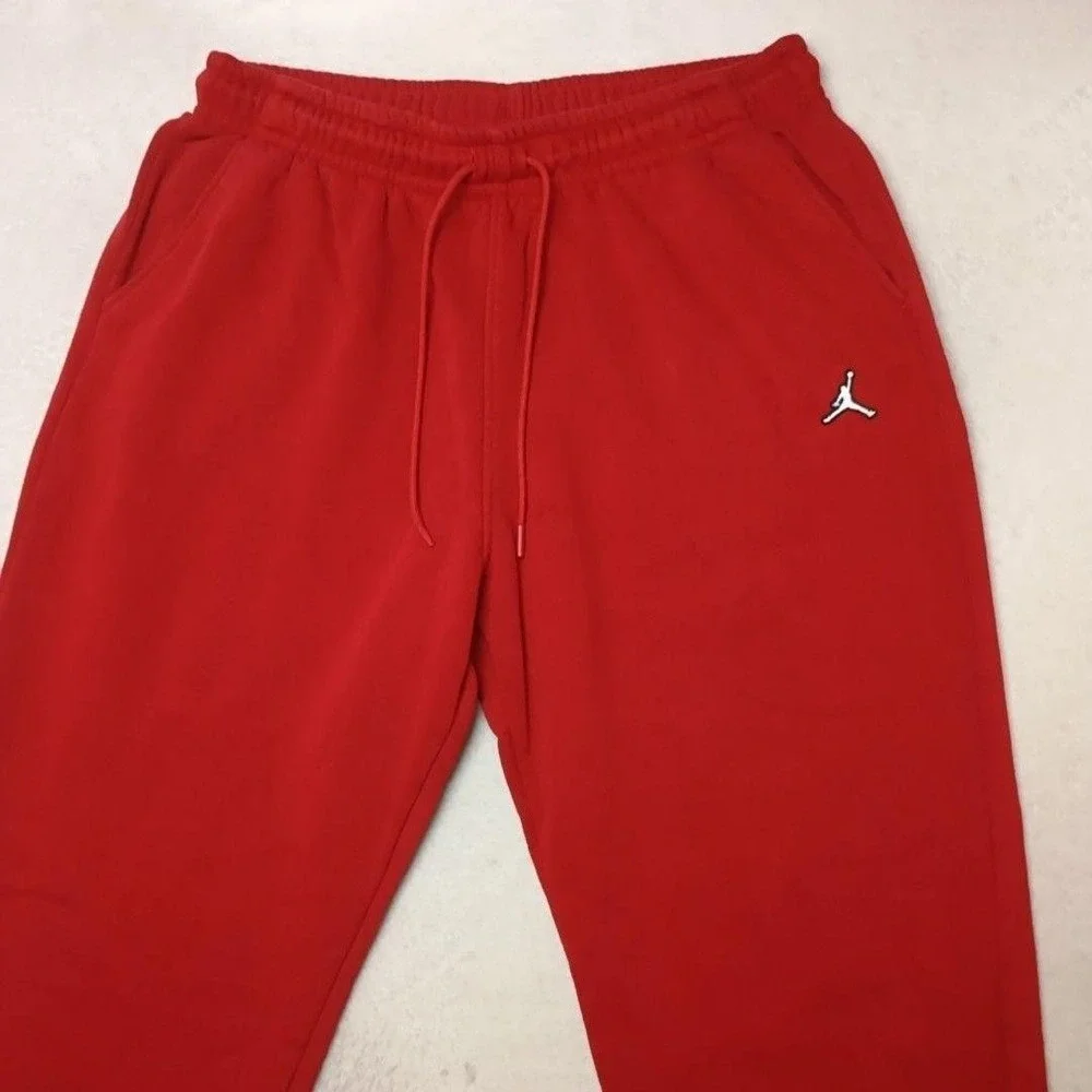 Jordan Pants Mens XL Red Nike Air Essential Fleece Jumpman Jogger Concord DQ7340